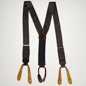 Trafalgar Brown & Tan Striped Men’s Suspenders